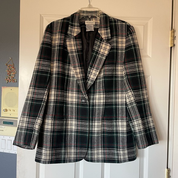White Stag plaid blazer size 10 - Picture 1 of 4